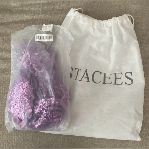 V Neck Corset Sequins Short Prom Dress with Appliqued Lace - Picture 8 of 8